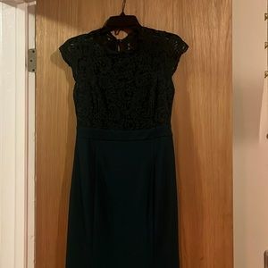 Lulu’s Hopeful Romantic Hunter Green Lace Mermaid Maxi Dress